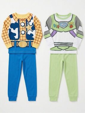 Disney Toy Story Woody Buzz Lightyear Snug Fit Cotton Pajamas Sleepwear Set 4T